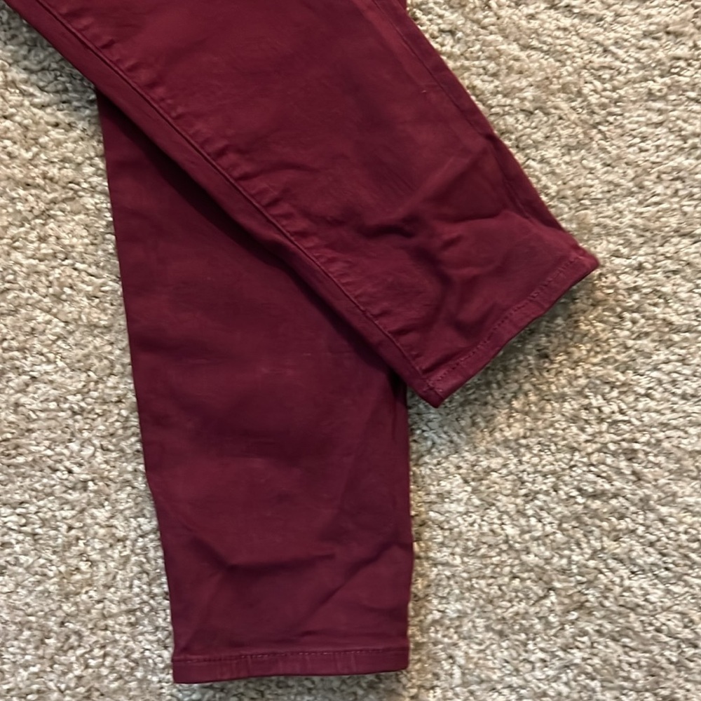 Polo Ralph Lauren Tompkins High-Rise Skinny Ankle Jeans Riella Burgundy Womens - Picture 7 of 10
